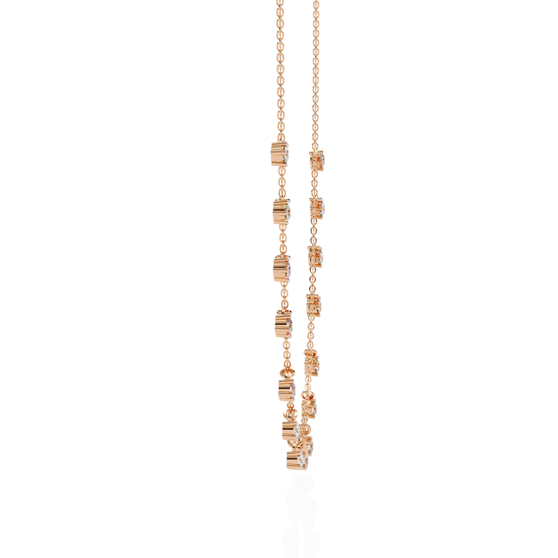 Golded Thread Lab Grown Diamond Necklace