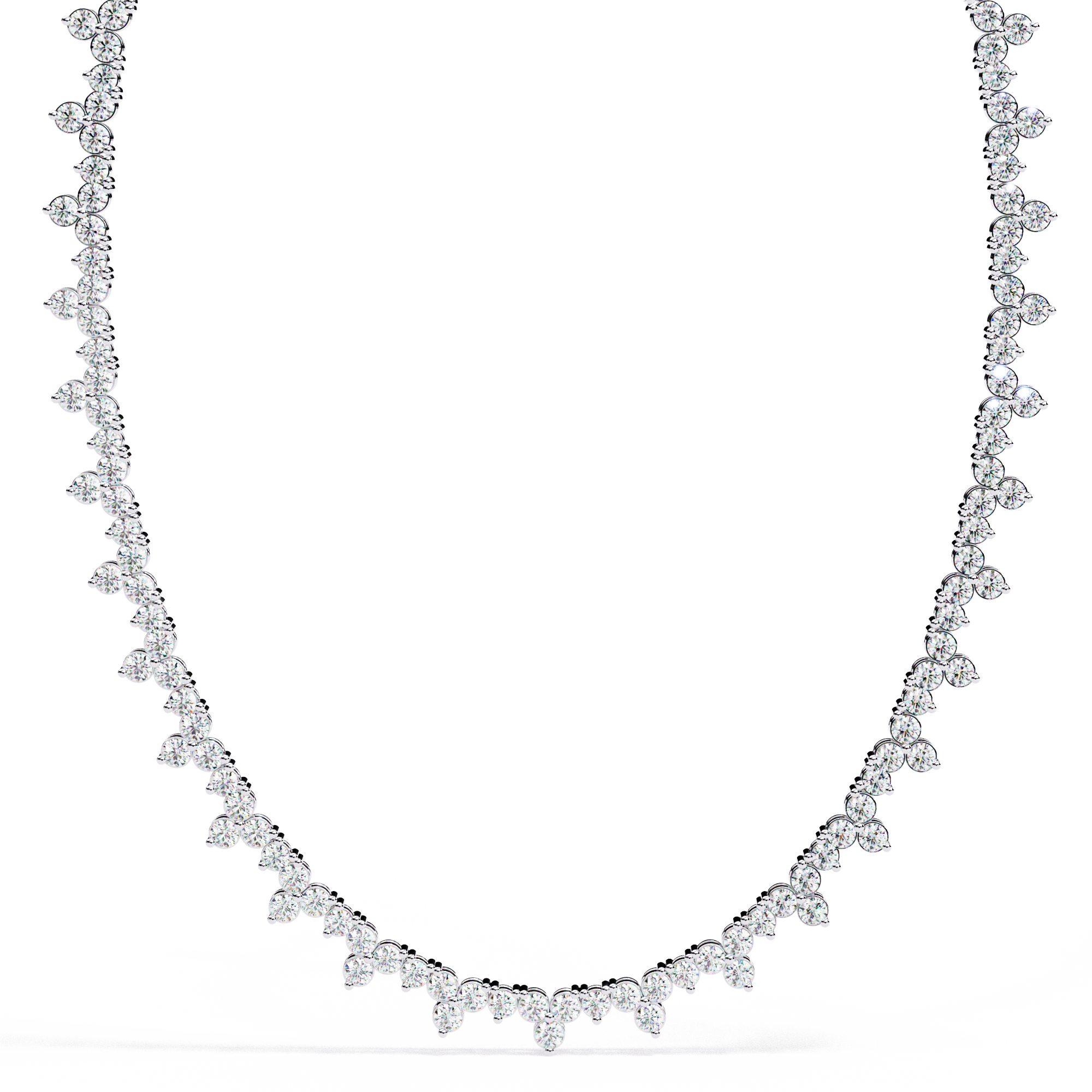 Shimmering Bloom Lab Grown Diamond Necklace(22 inch)