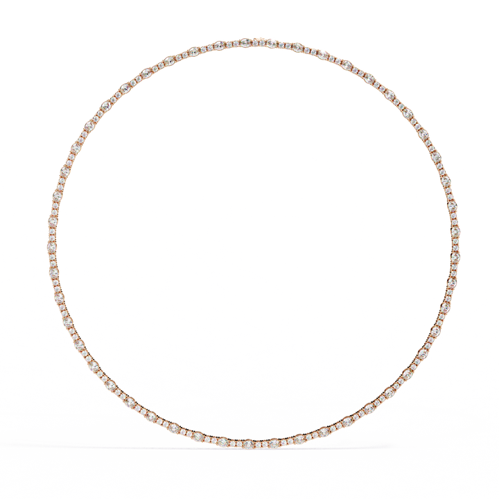 Lab Grown Diamond Tennis Necklace - Gold Classic Choker
