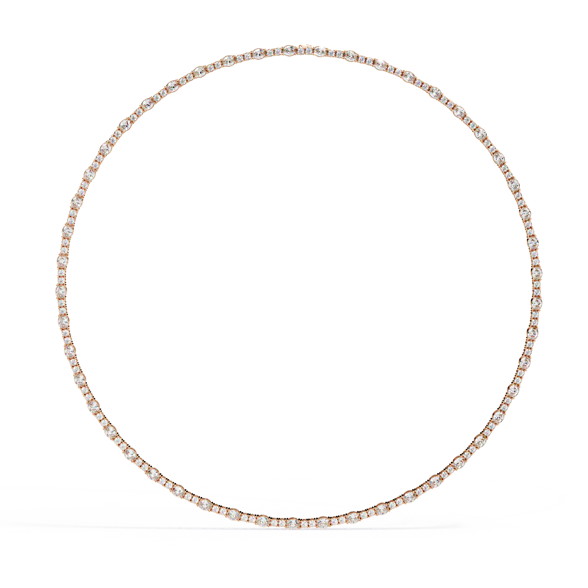 Lab Grown Diamond Tennis Necklace - Gold Classic Choker