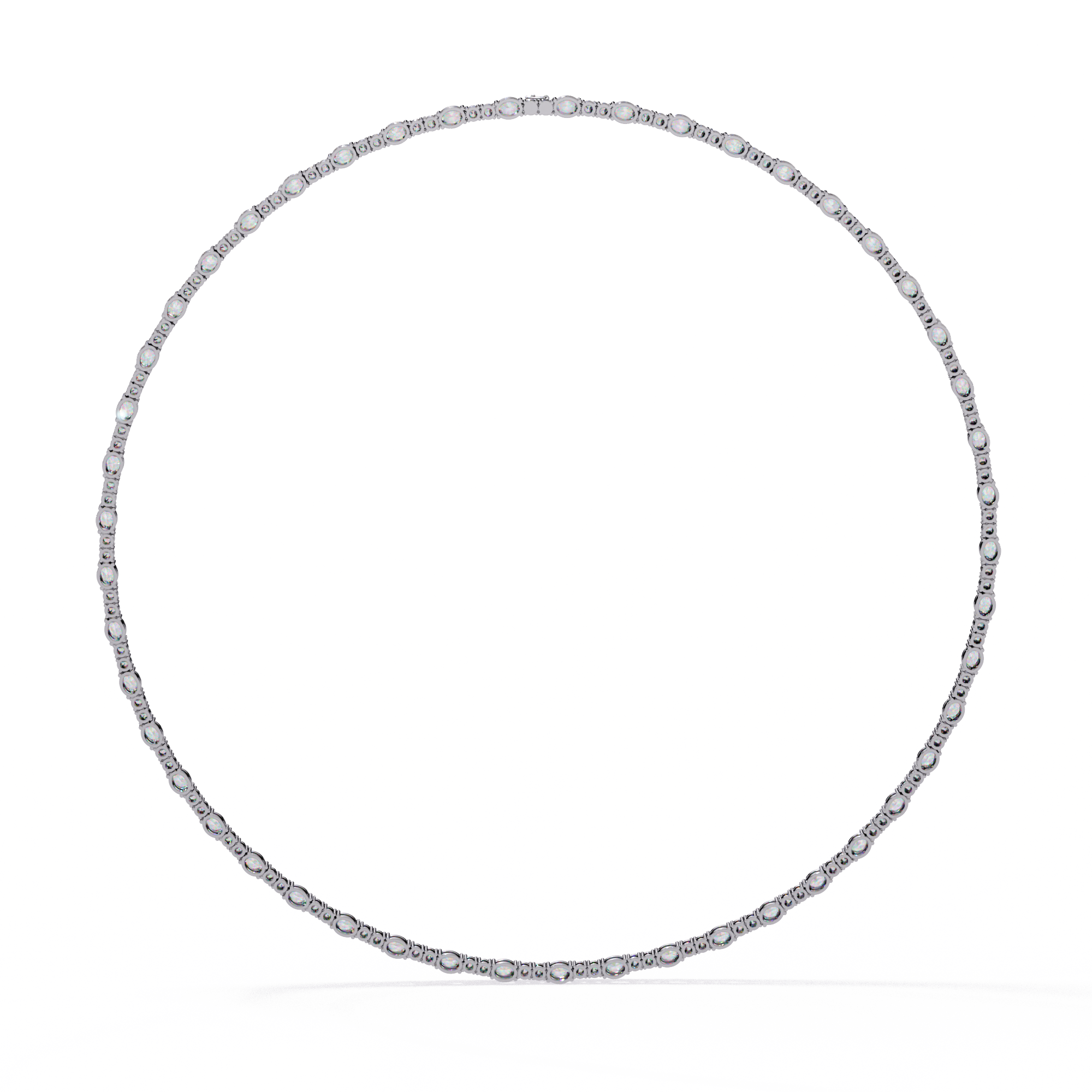 Lab Grown Diamond Tennis Necklace - Gold Classic Choker