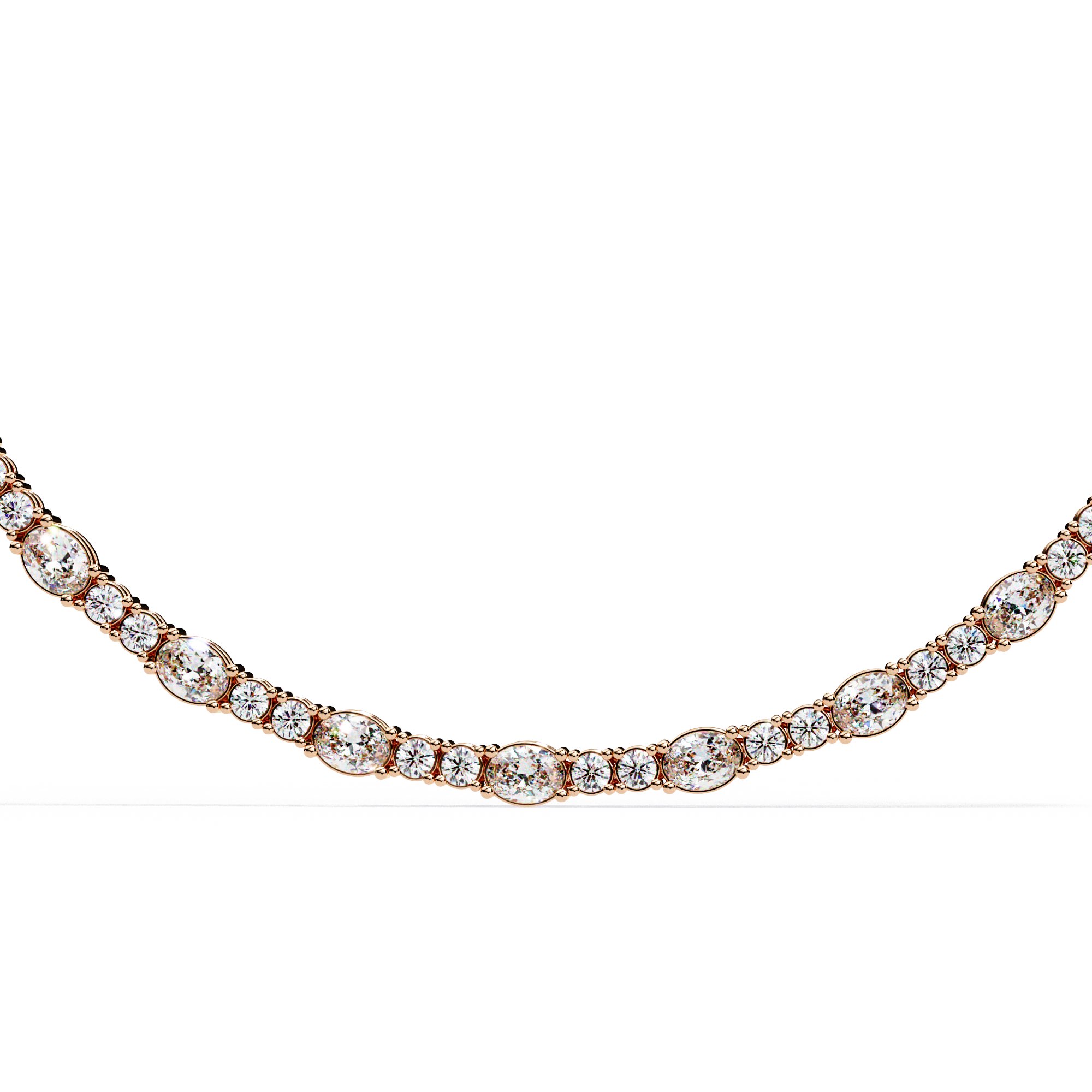 Lab Grown Diamond Tennis Necklace - Gold Classic Choker