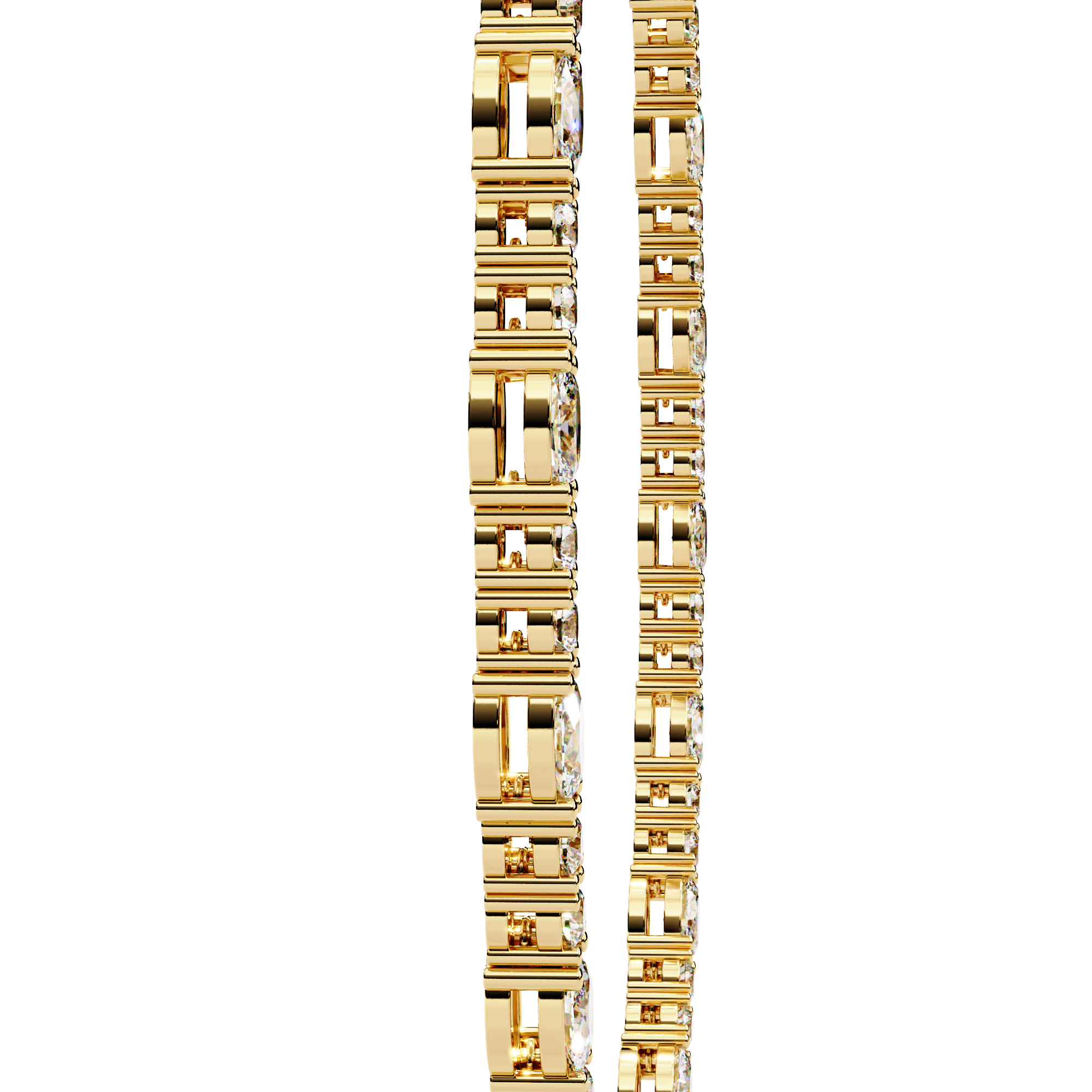 Lab Grown Diamond Tennis Necklace - Gold Classic Choker