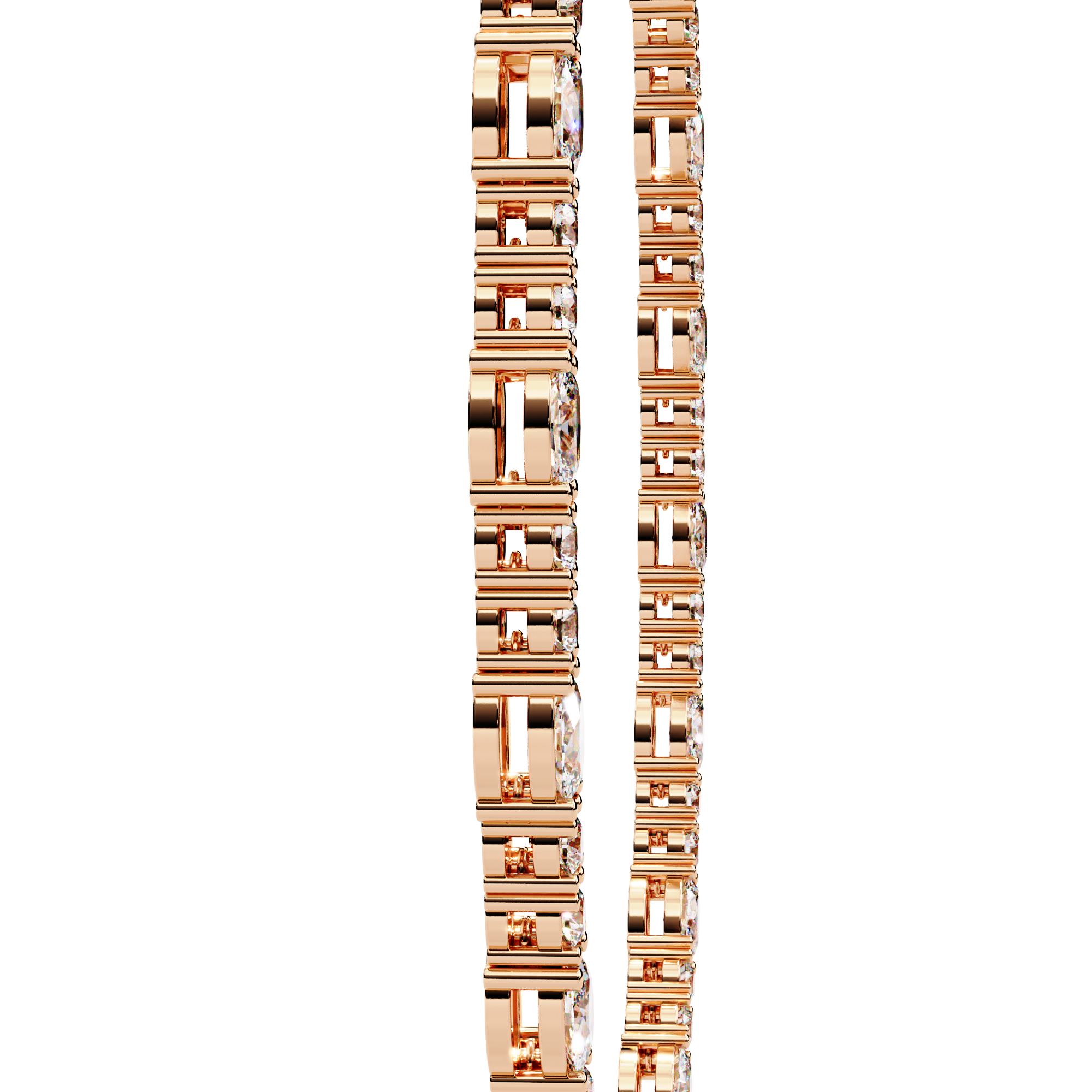 Lab Grown Diamond Tennis Necklace - Gold Classic Choker