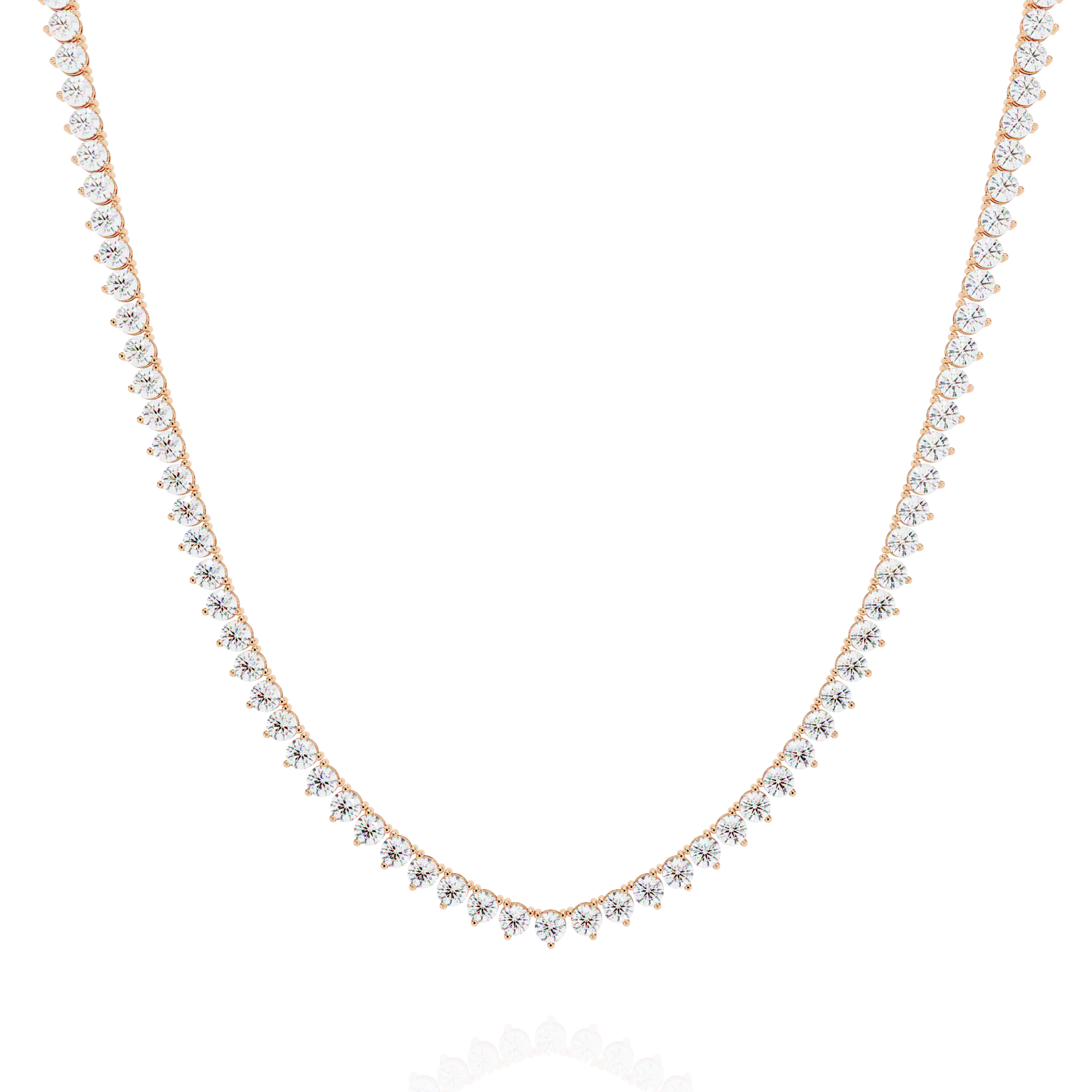 Lab grown Round Diamond Tennis chain (16 inch)