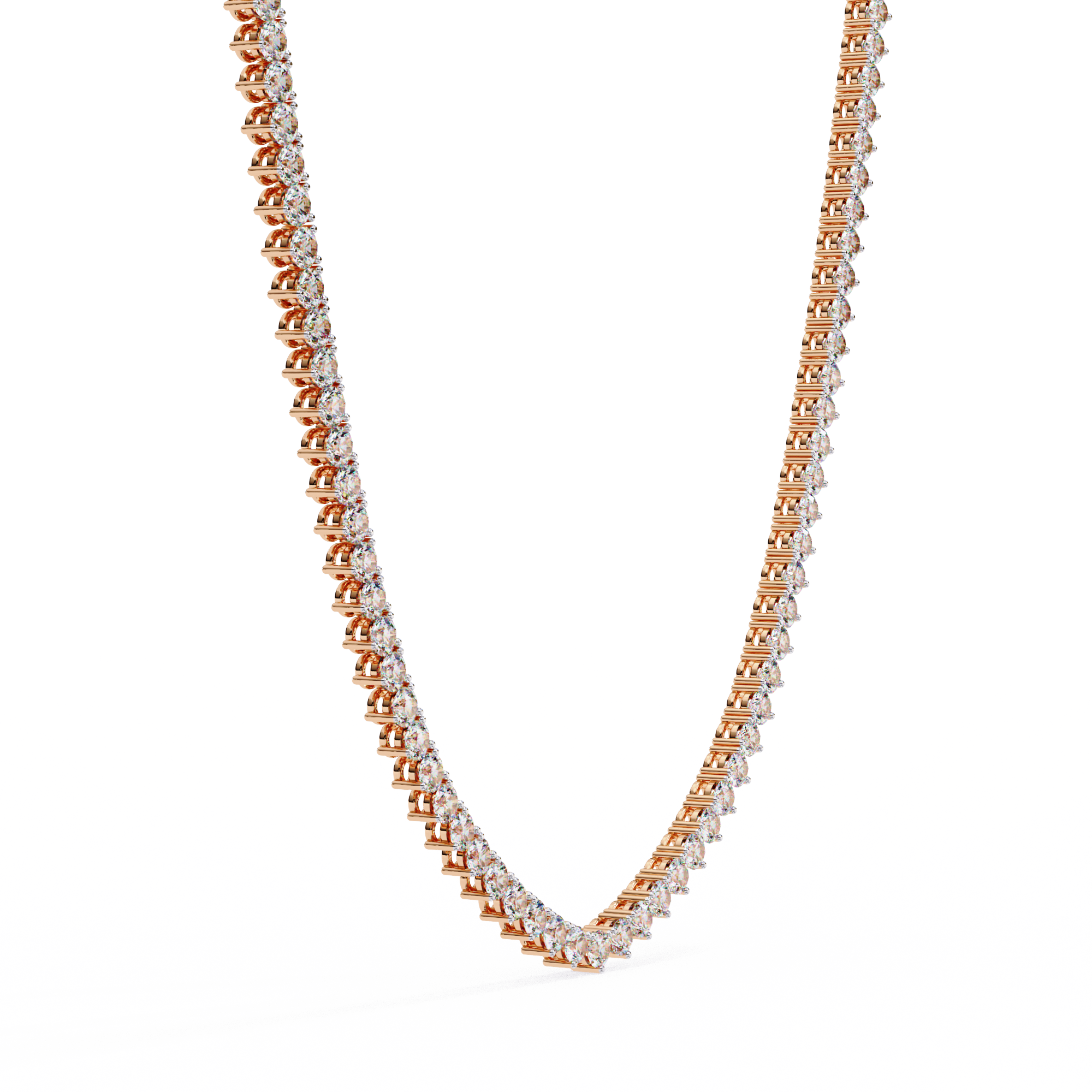 Lab grown Round Diamond Tennis chain (16 inch)