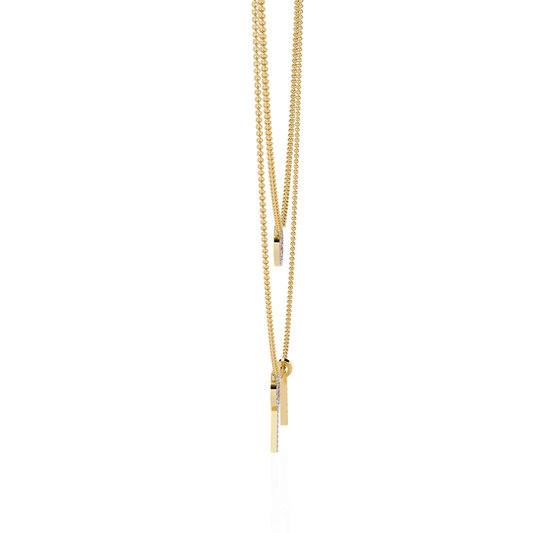 Minimalist Lab Grown Diamond Circle Pendant Necklace in Gold