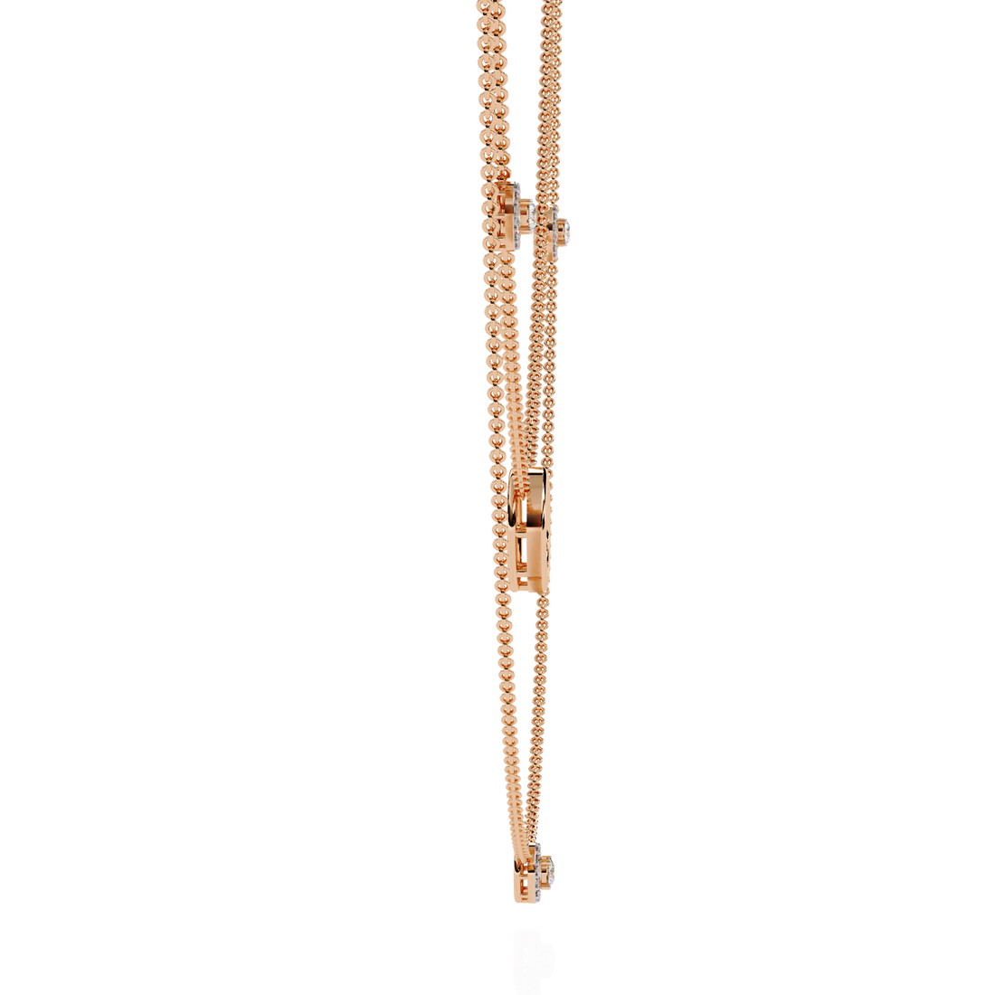 Lab Grown Diamond Layered Necklace – Gold Bezel & Circle Pendant