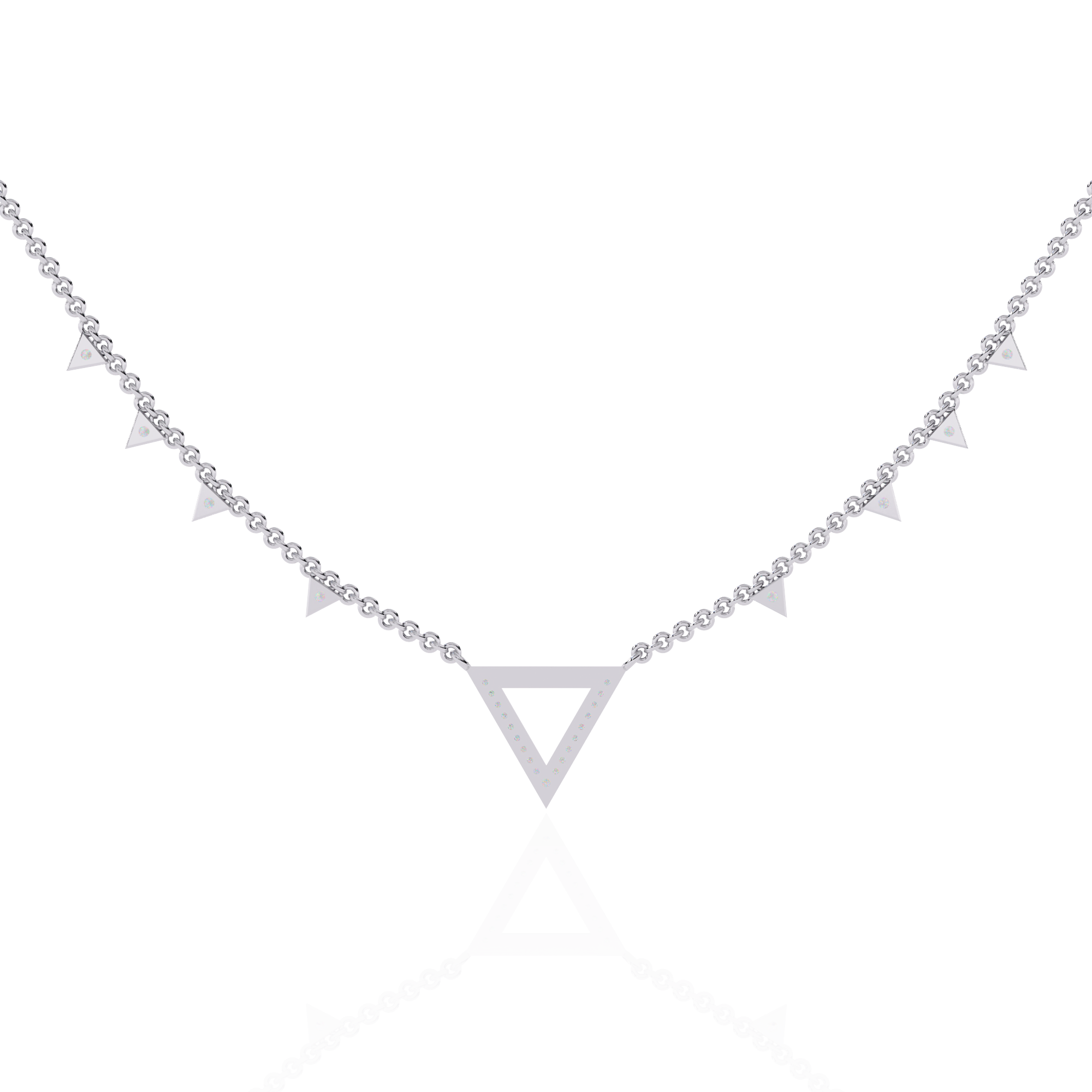 Geometric Statement Lab Grown Diamond necklace