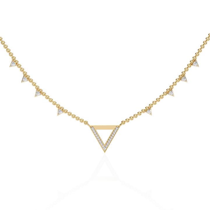Geometric Statement Lab Grown Diamond necklace