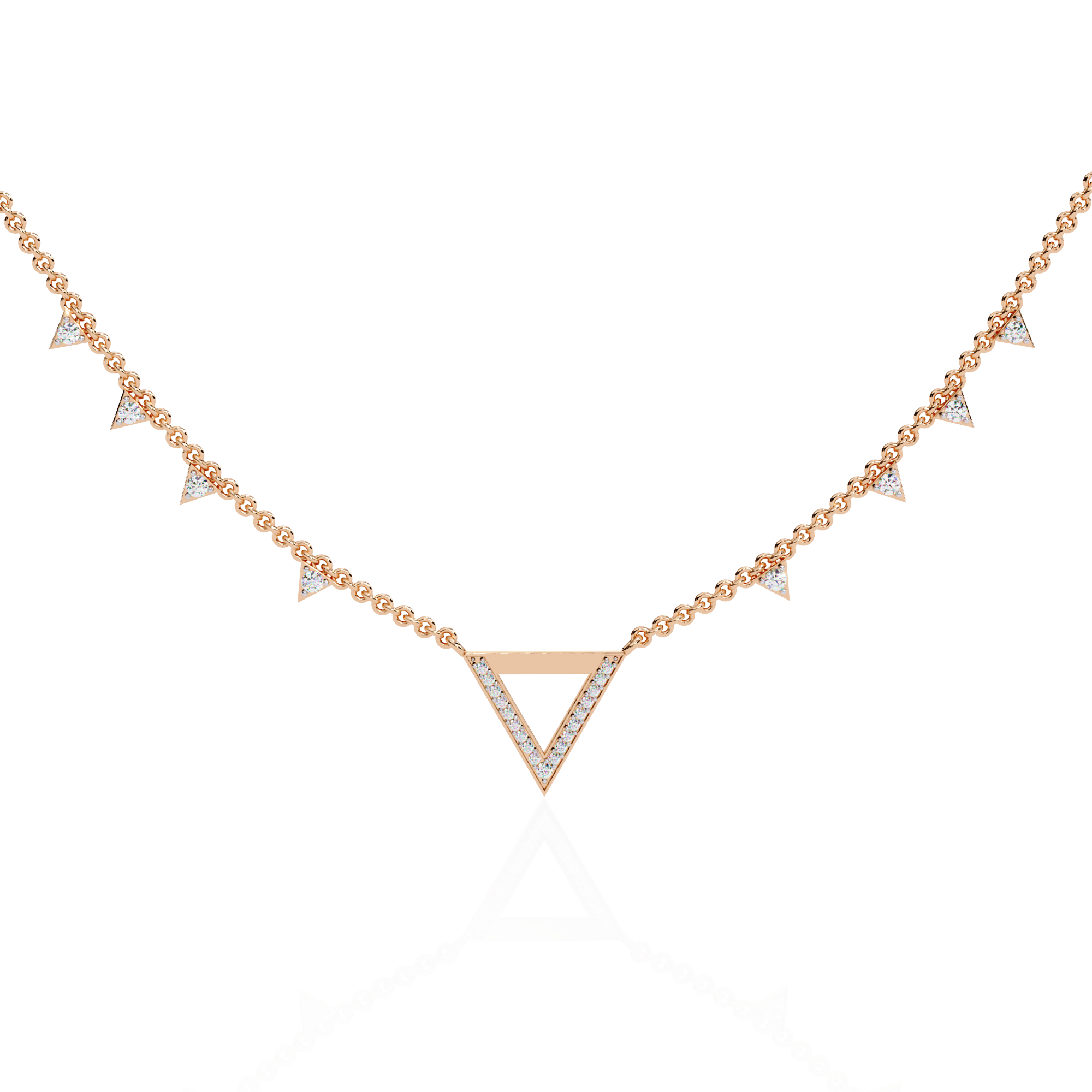 Geometric Statement Lab Grown Diamond necklace