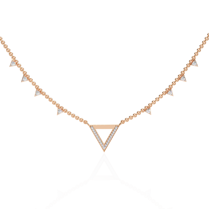 Geometric Statement Lab Grown Diamond necklace