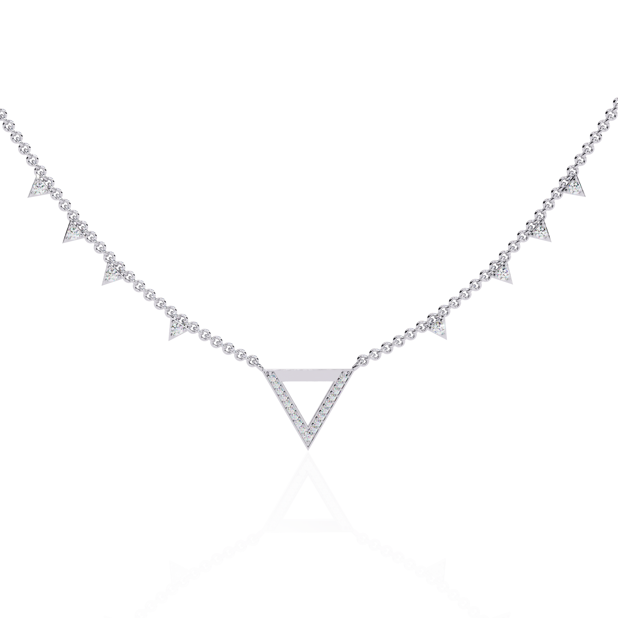 Geometric Statement Lab Grown Diamond necklace
