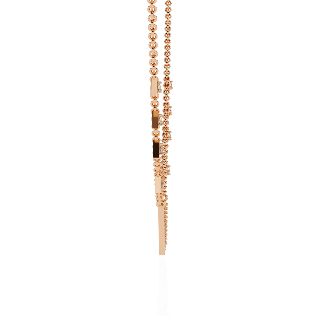 Geometric Statement Lab Grown Diamond necklace