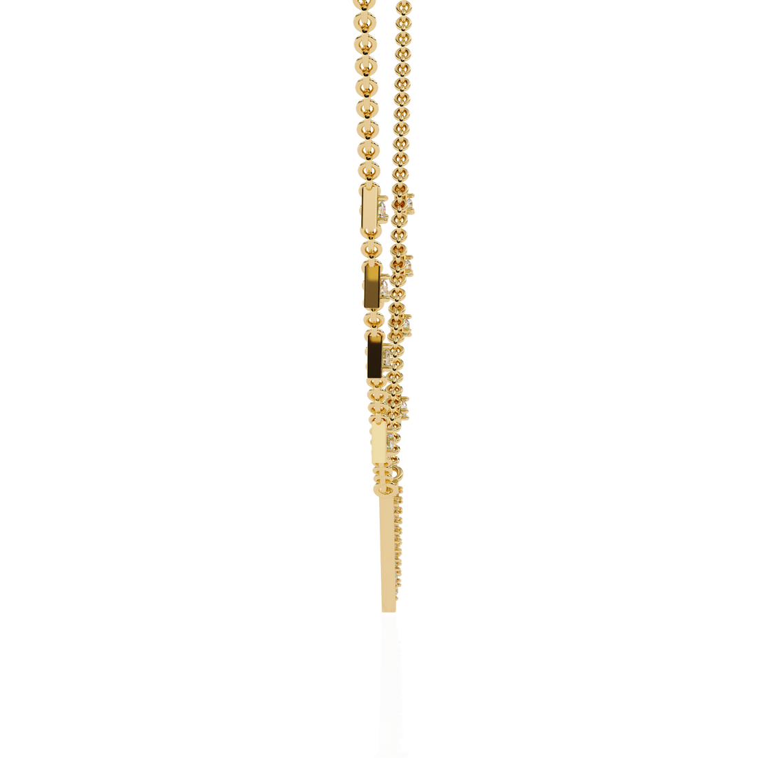 Geometric Statement Lab Grown Diamond necklace