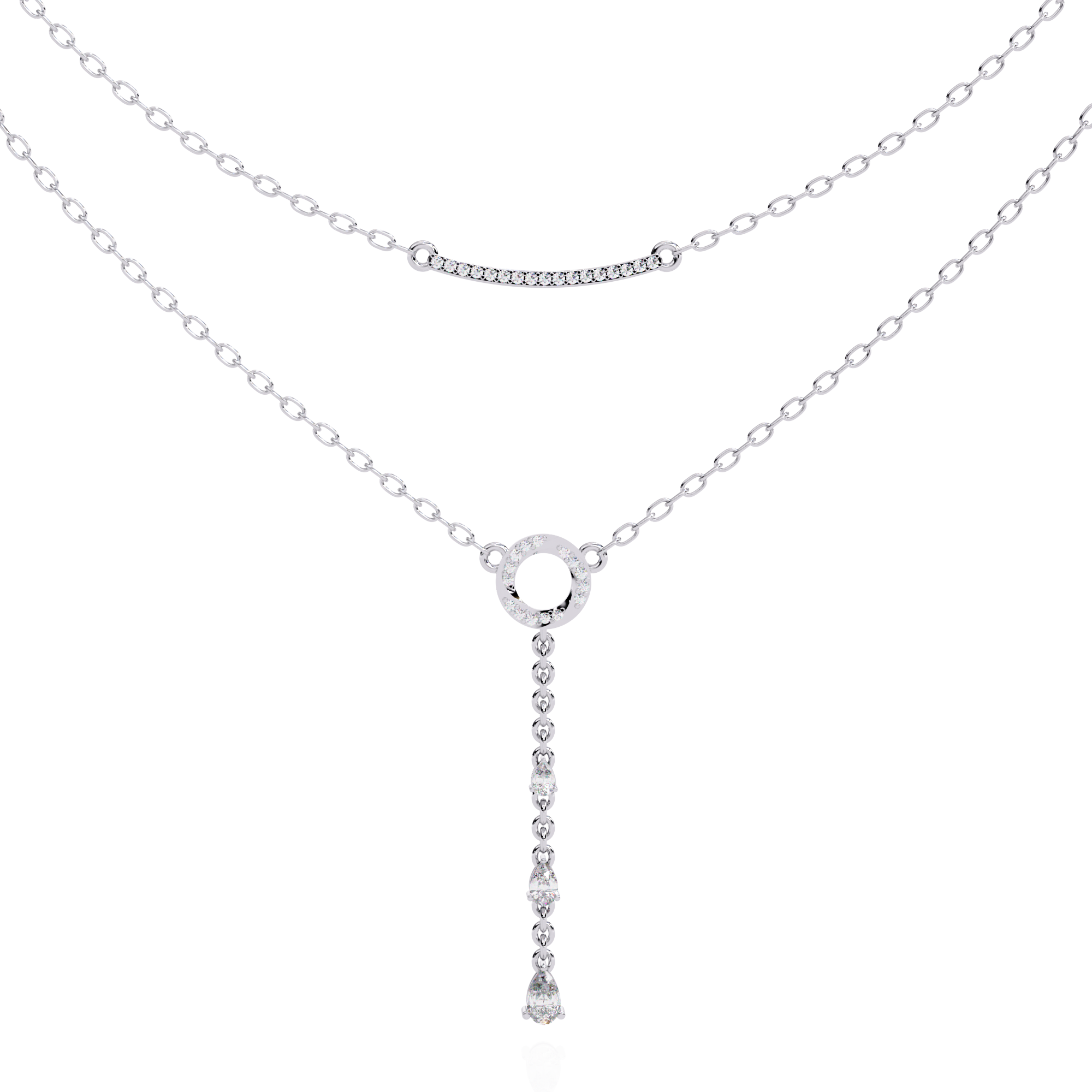 Lab Grown Diamond Lariat Necklace