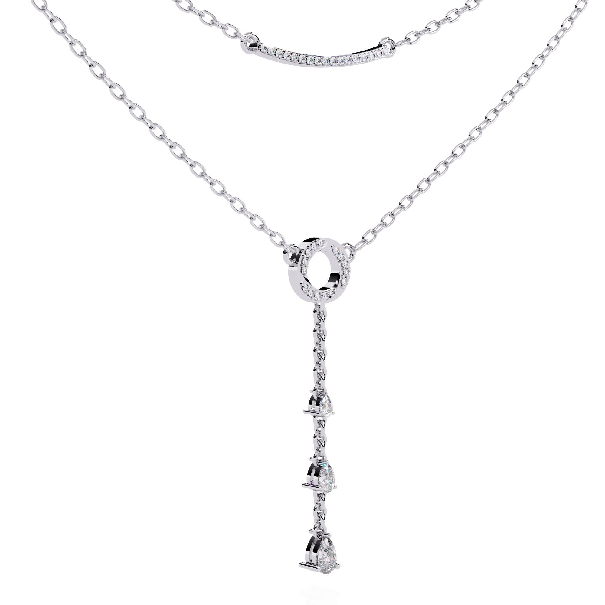 Lab Grown Diamond Lariat Necklace