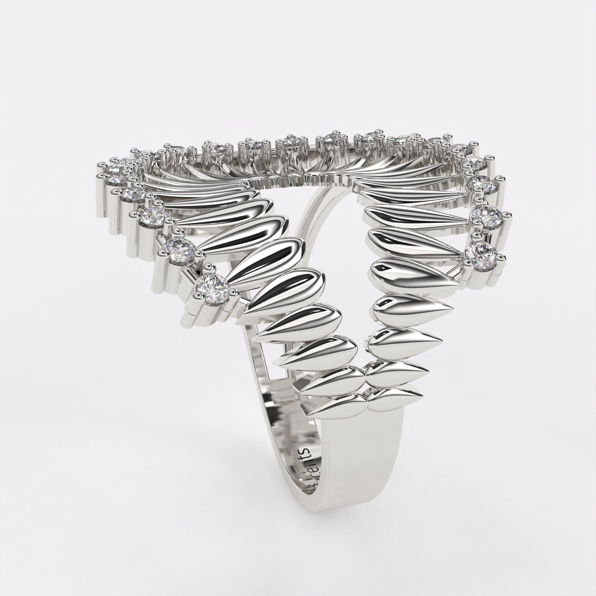 Nesty Diamond ring in 925 Silver