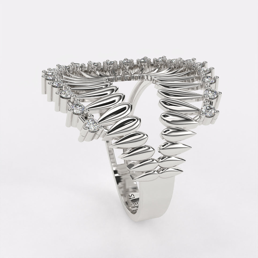 Nesty Diamond ring in 925 Silver