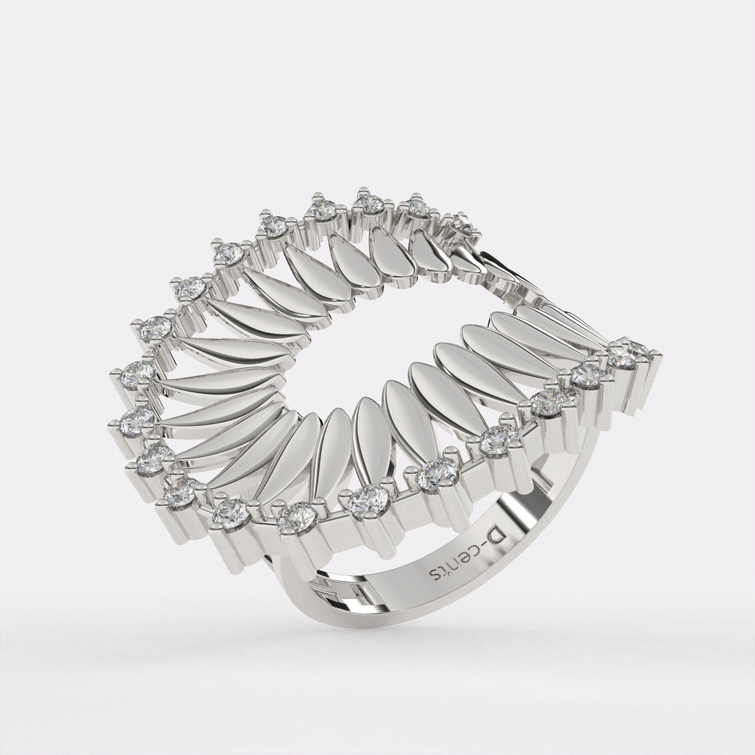 Nesty Diamond ring in 925 Silver