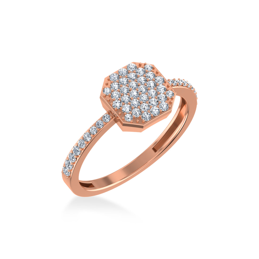Octagon Cluster Lab-Grown Diamond Ring6
