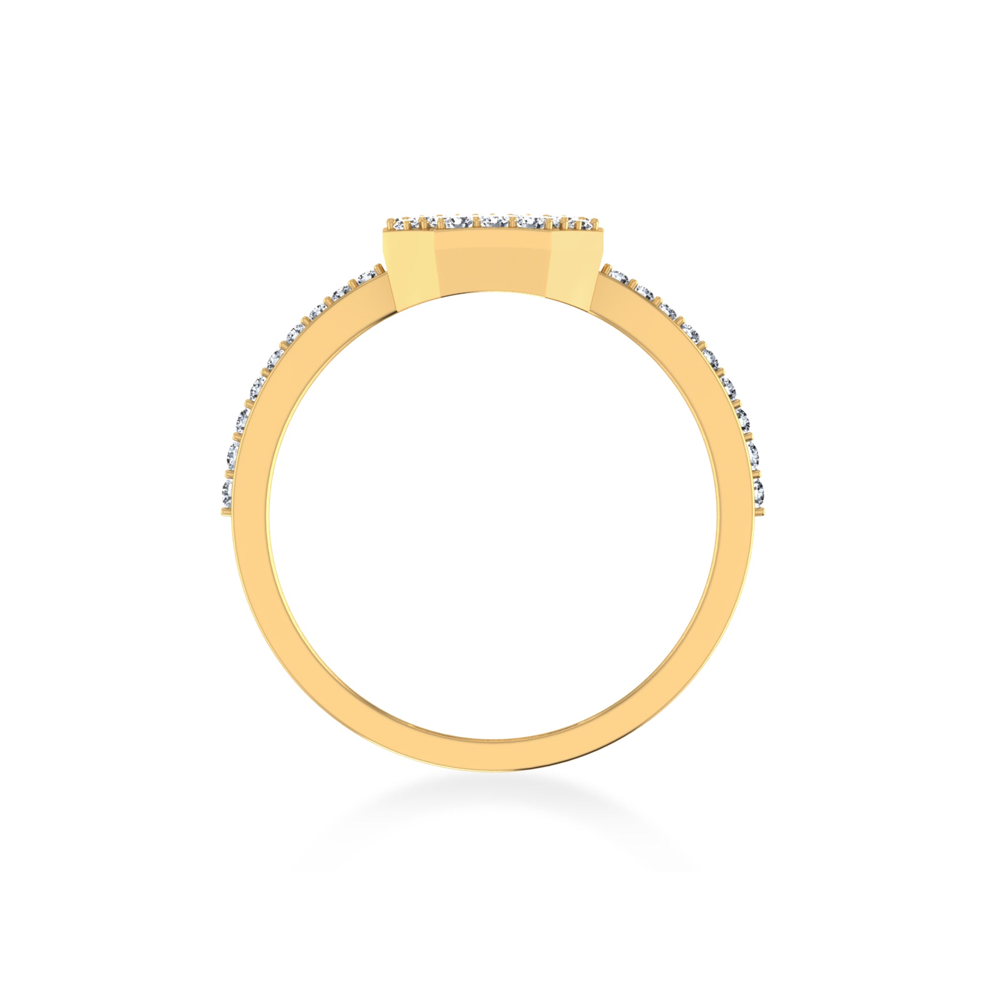 Octagon Cluster Lab-Grown Diamond Ring7