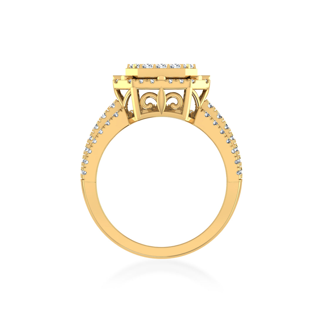 Octagon Halo Lab-Grown Diamond Ring3