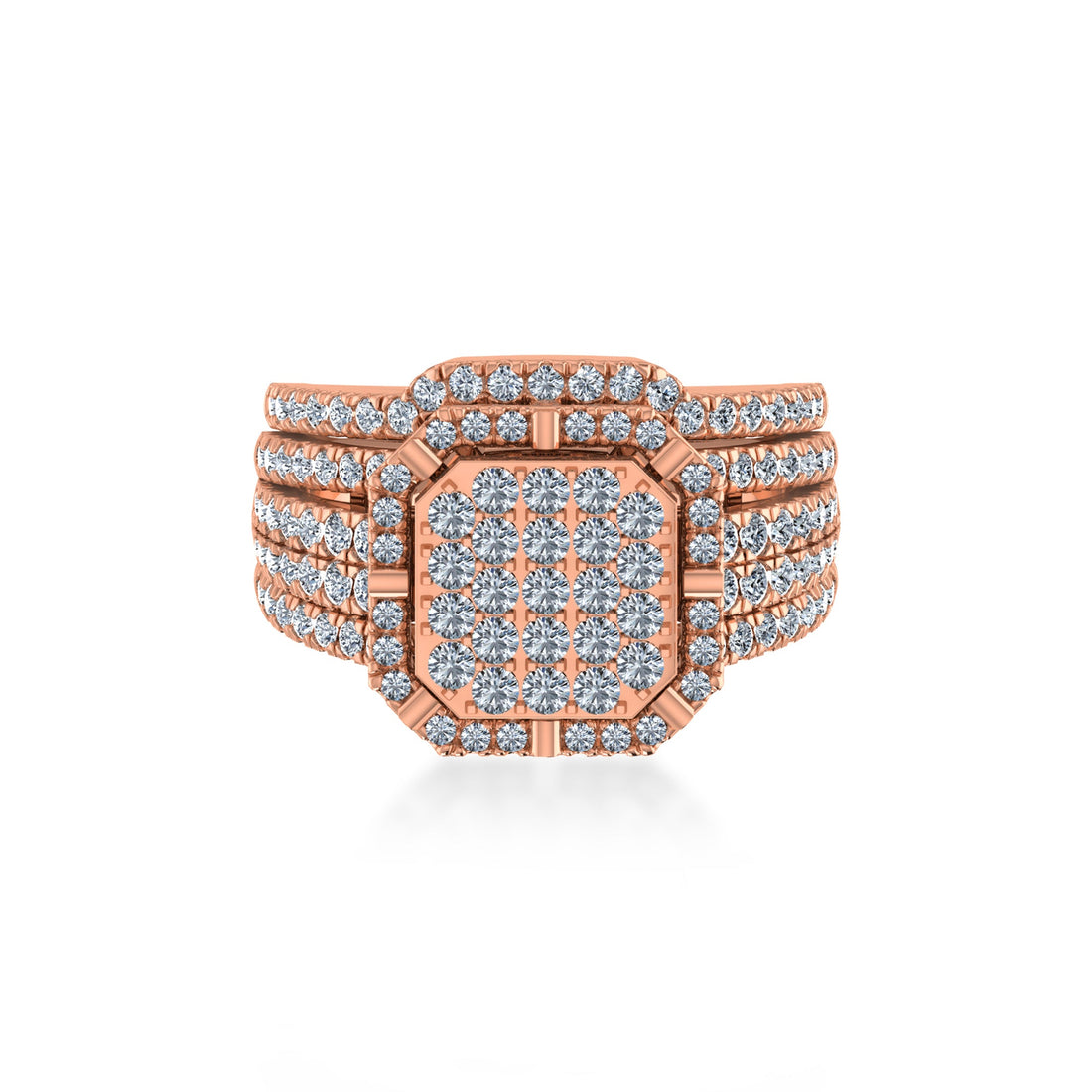 Octagon Halo Lab-Grown Diamond Ring4