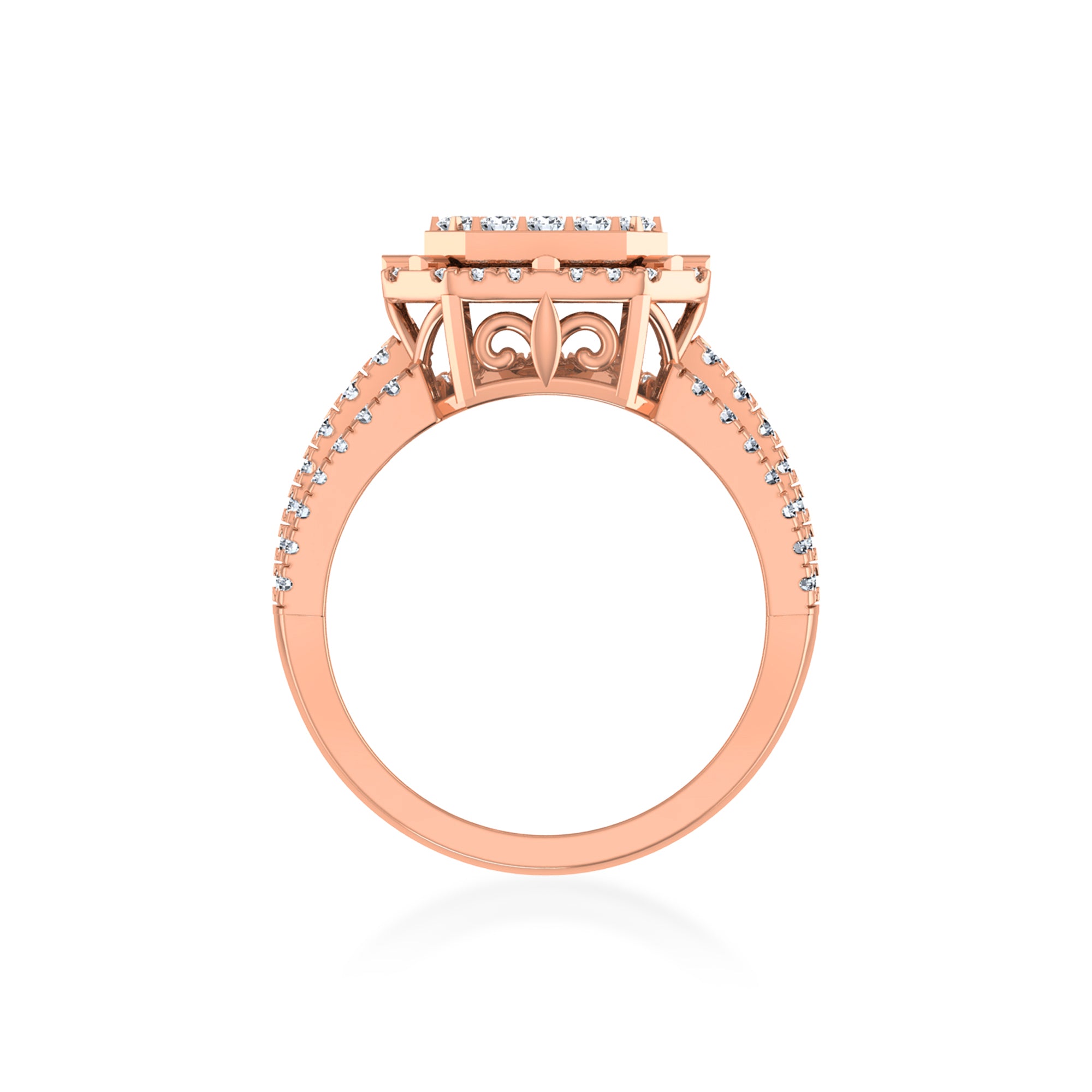 Octagon Halo Lab-Grown Diamond Ring6