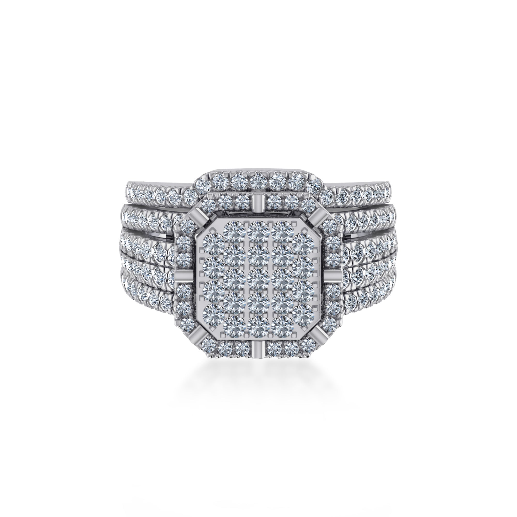 Octagon Halo Lab-Grown Diamond Ring7