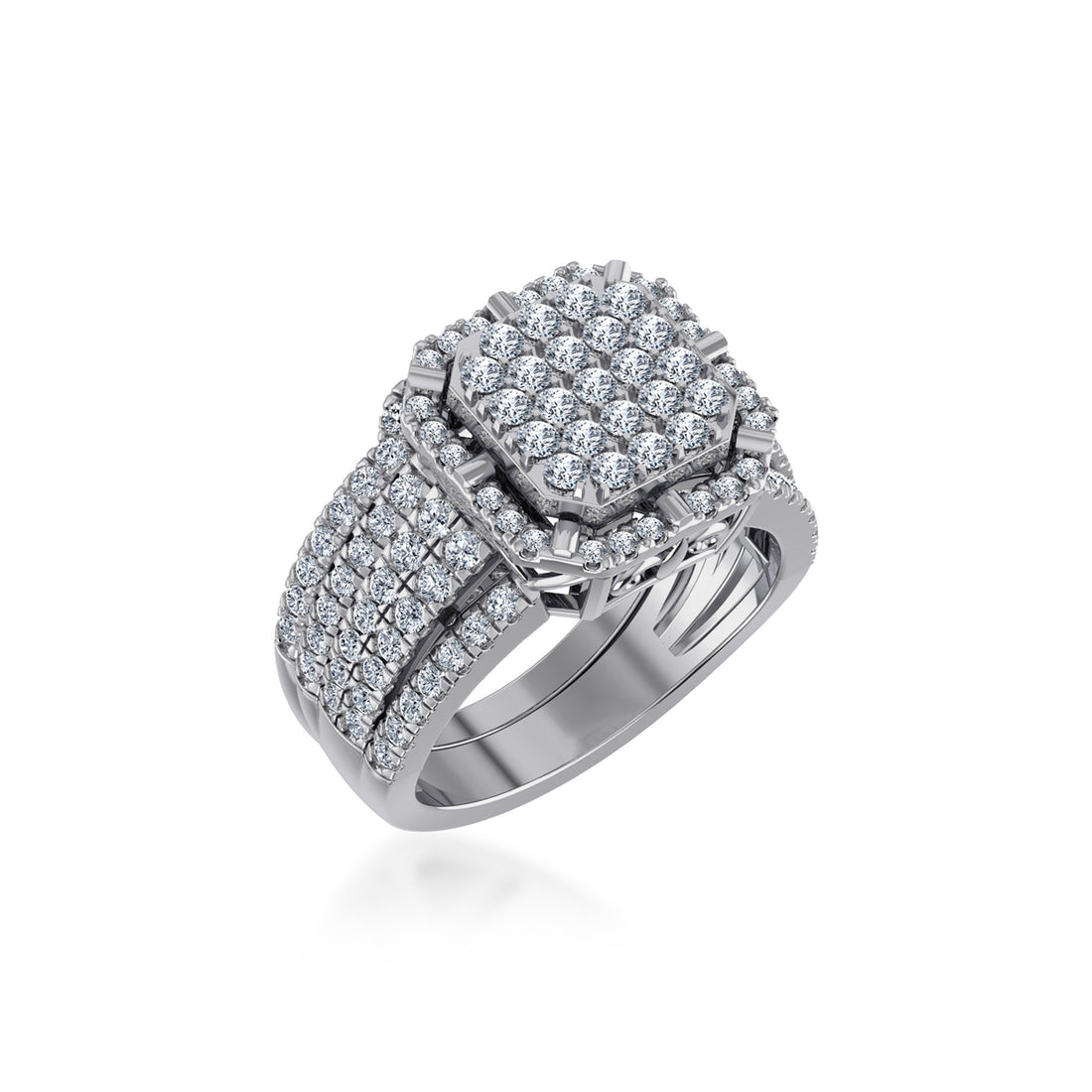 Octagon Halo Lab-Grown Diamond Ring8