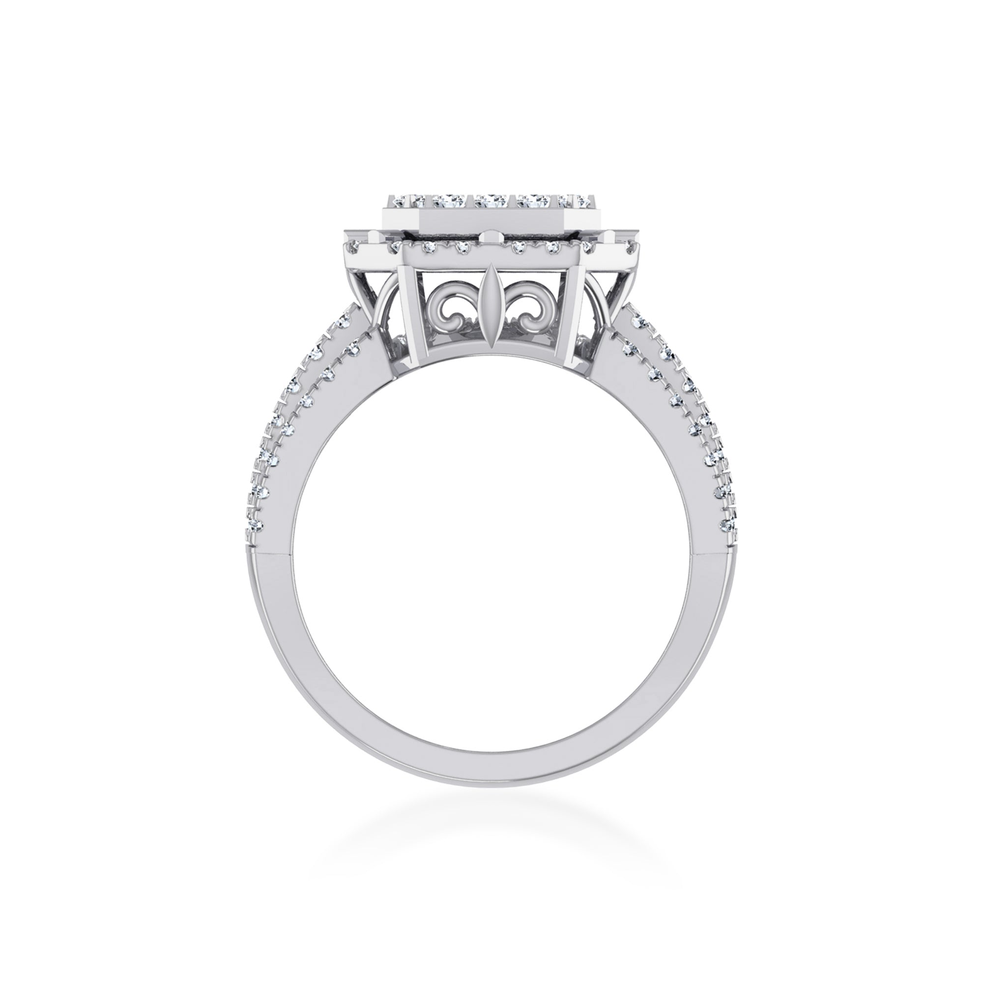 Octagon Halo Lab-Grown Diamond Ring9