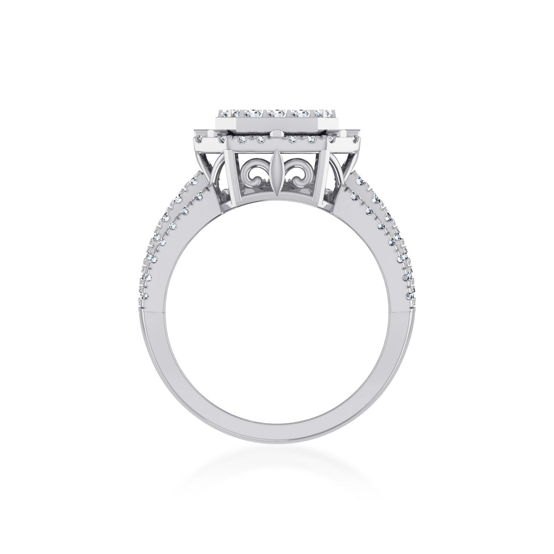 Octagon Halo Lab-Grown Diamond Ring9