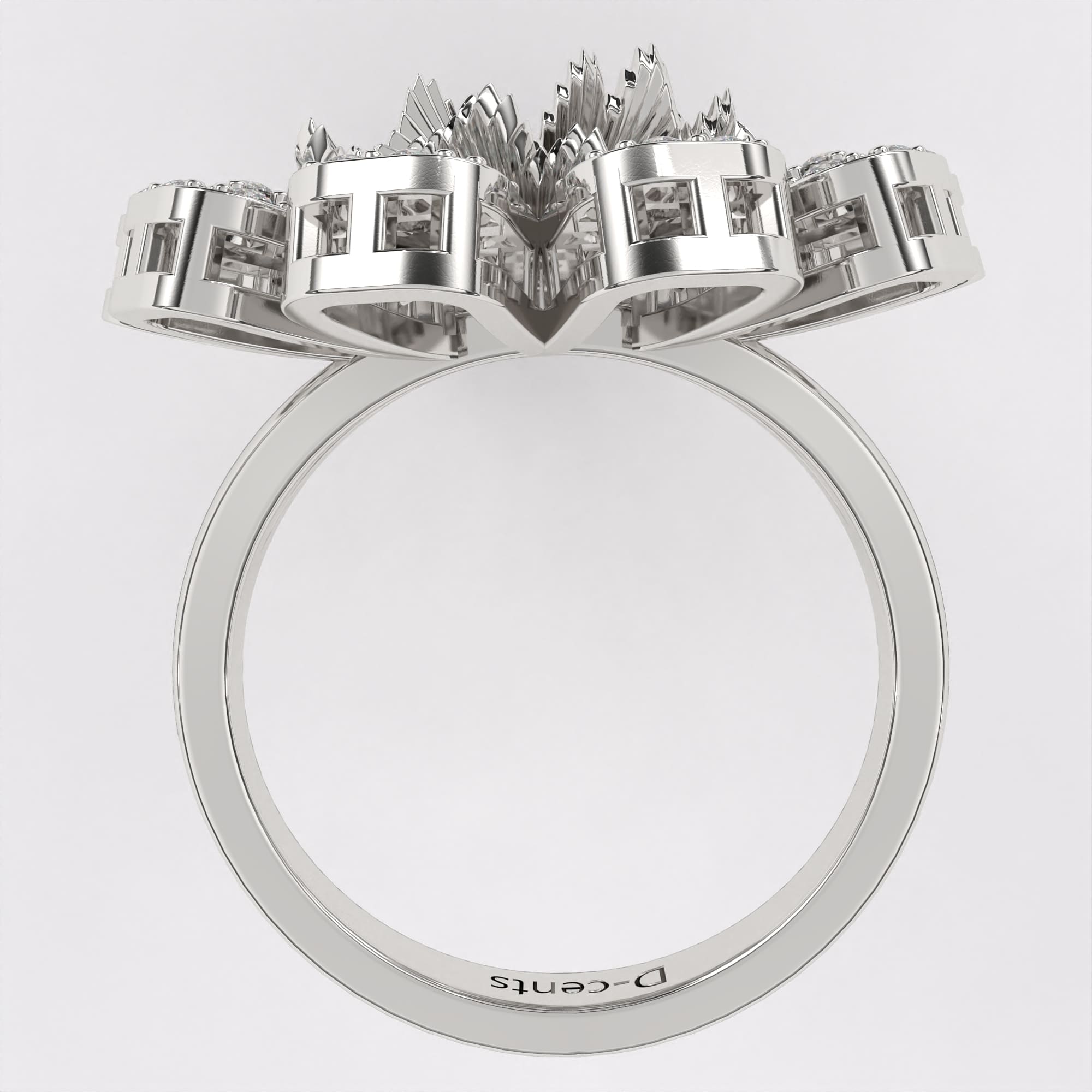 Open Petal diamond ring