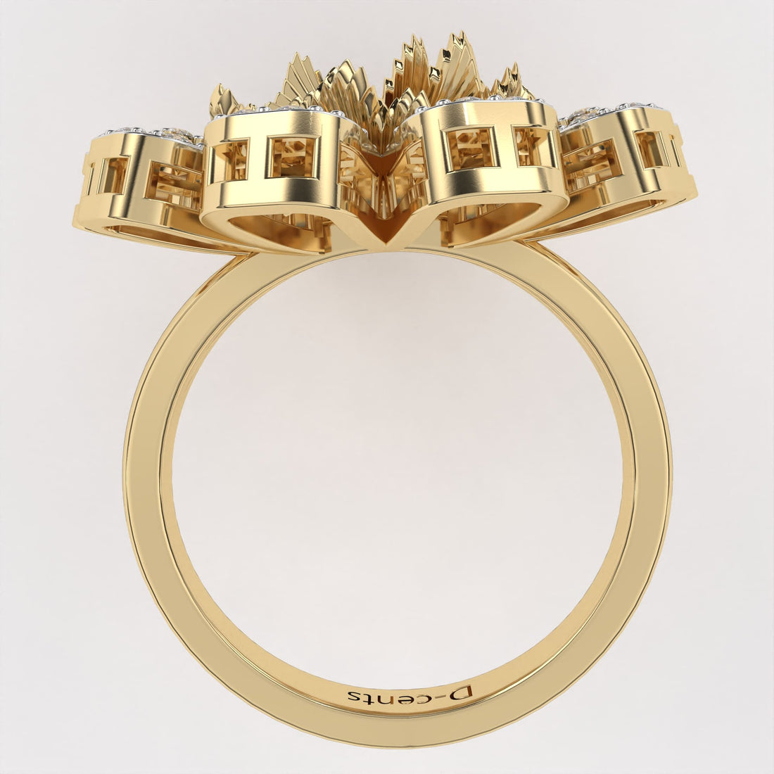 Open Petal diamond ring