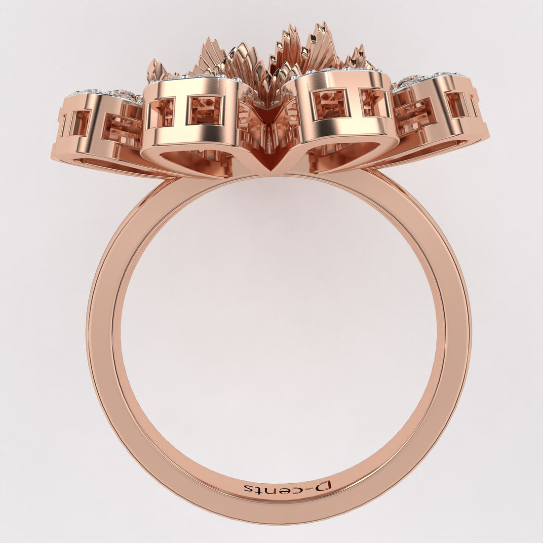 Open Petal diamond ring