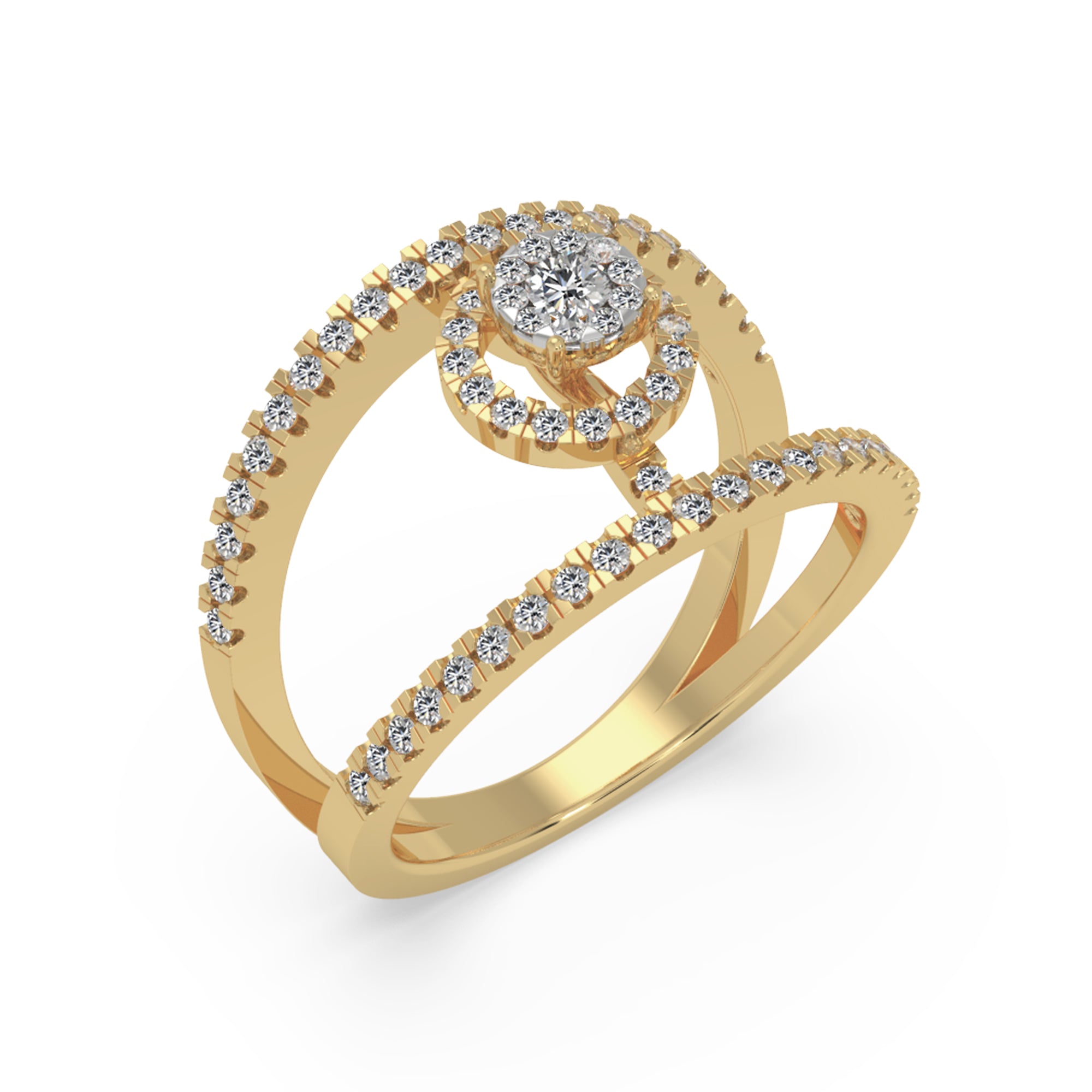 Open Shank Lab-Grown Diamond Ring