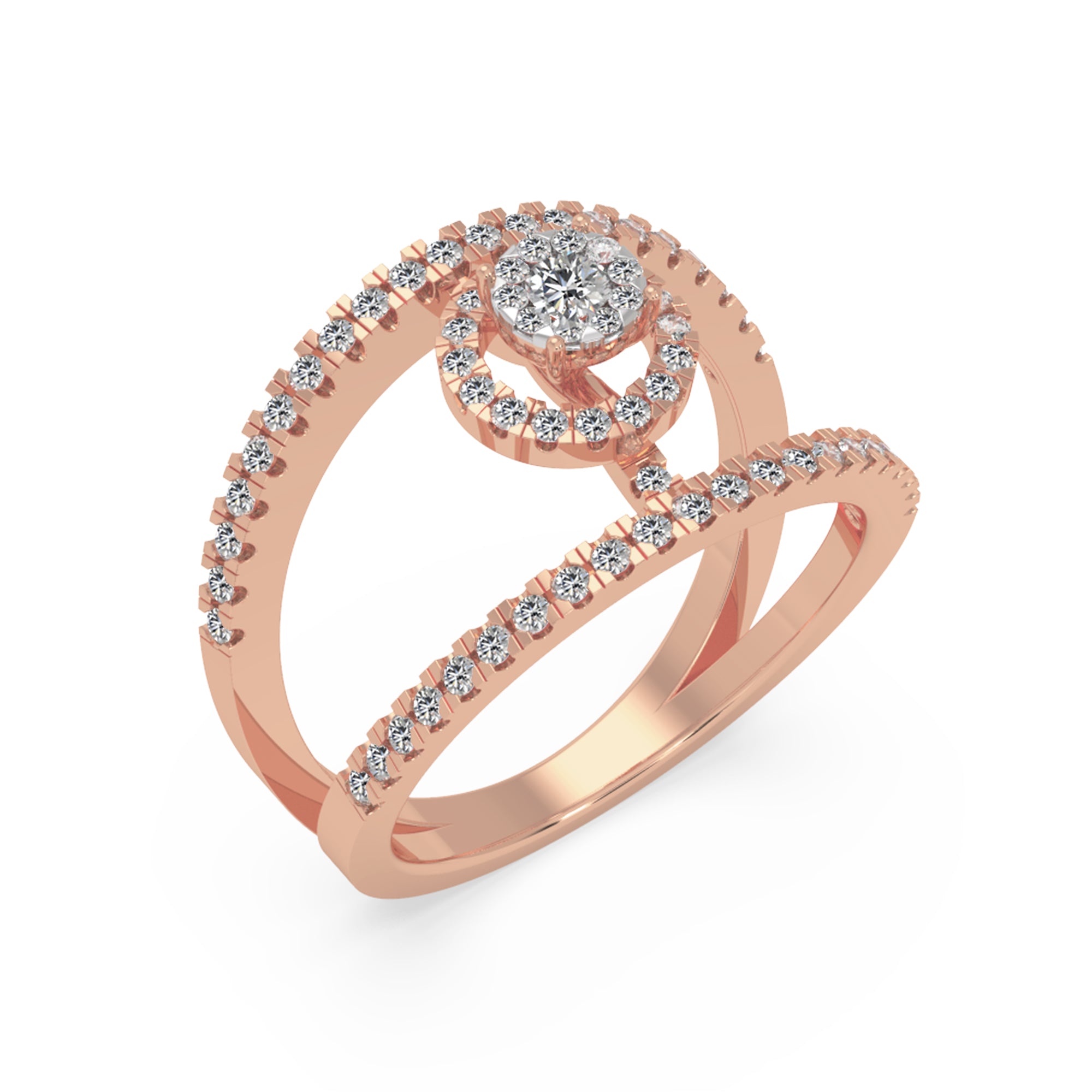 Open Shank Lab-Grown Diamond Ring