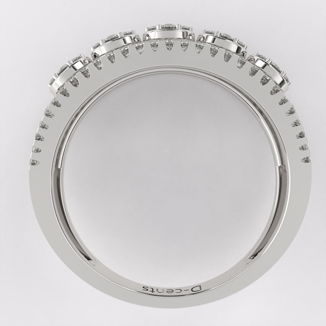 Opulent Orchid Diamond Ring in 925 Silver