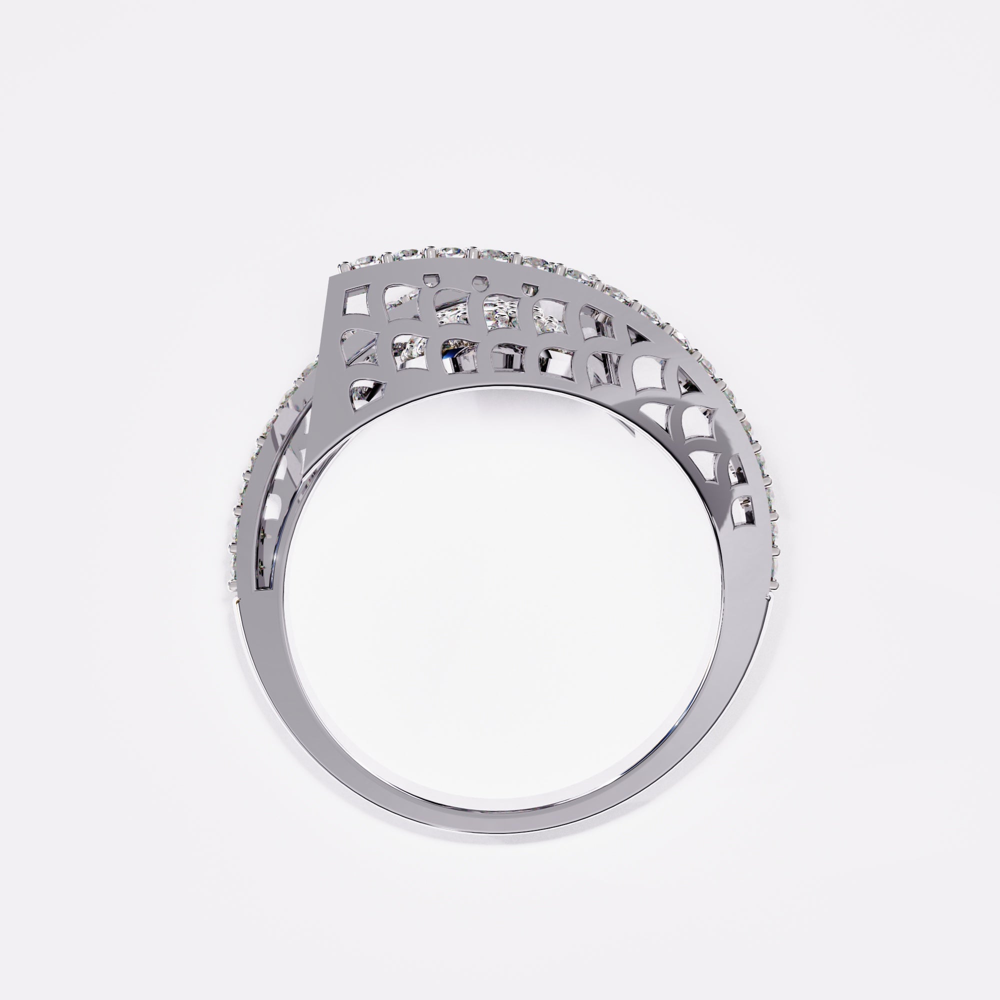 Outerlaced  Whispers Diamond Ring in 925 Silver