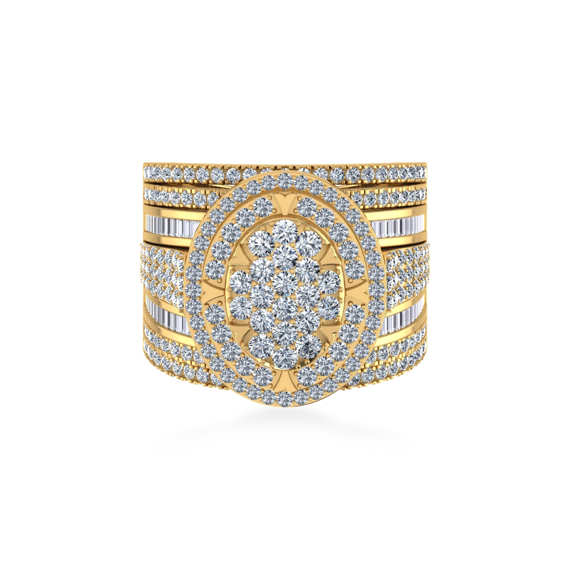 Oval Cluster Lab Diamond Cocktail Ring