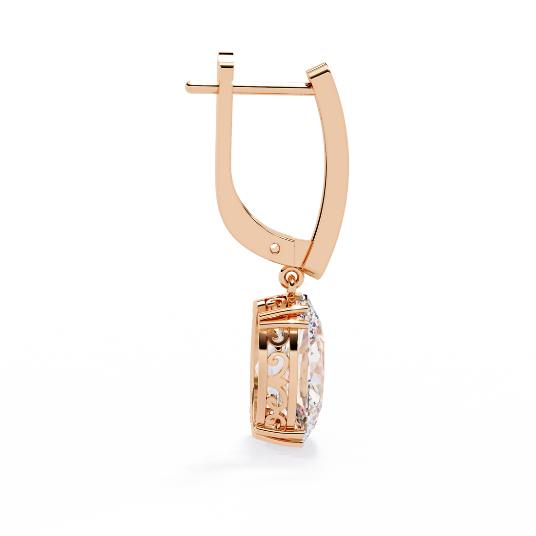 Oval Cut Lab Grown Diamond Drop Earrings