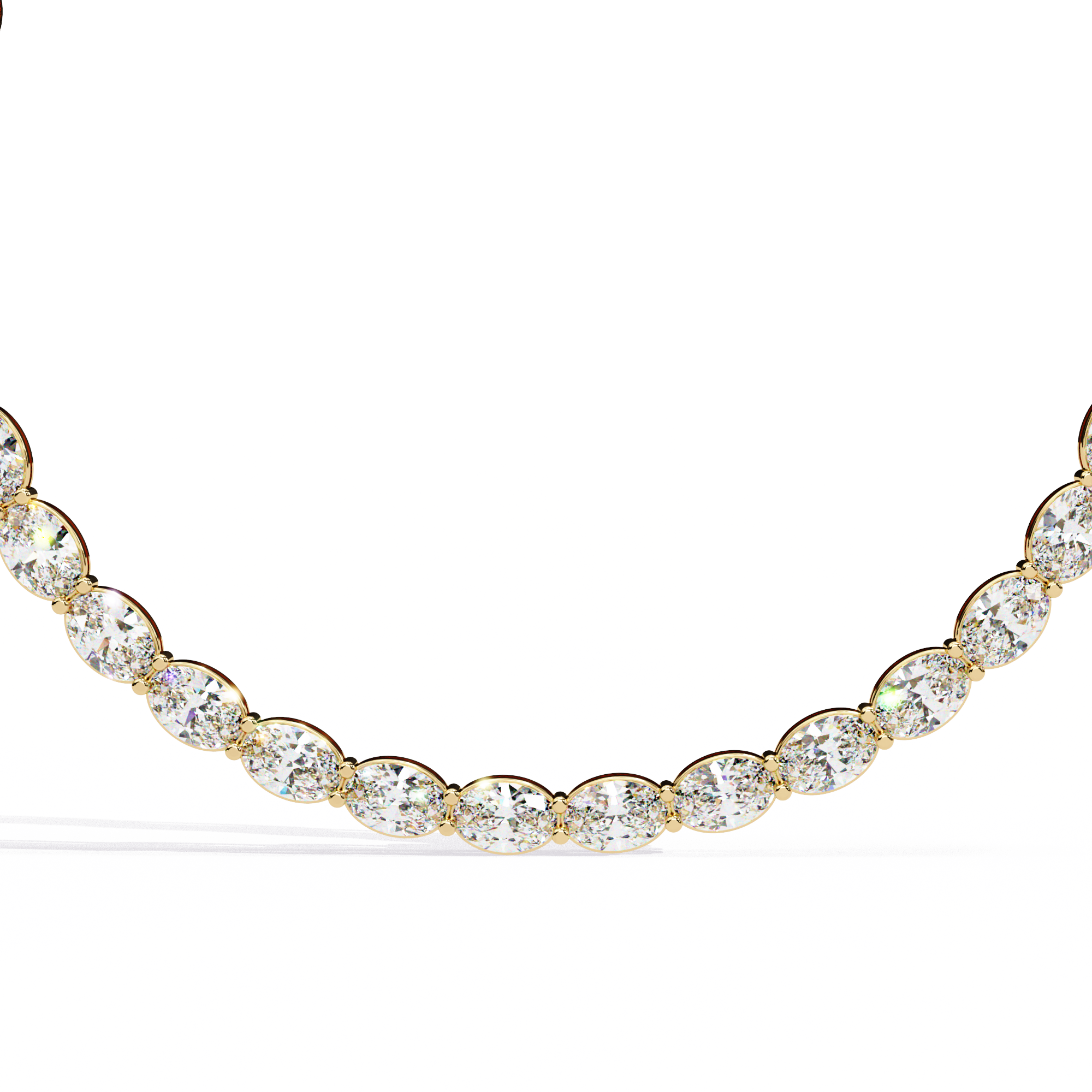 Oval Cut Lab Grown Diamond Necklace