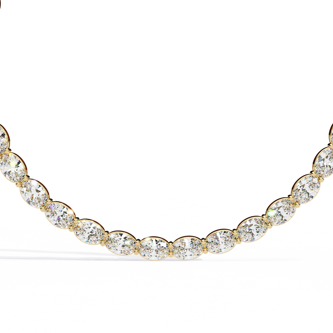 Oval Cut Lab Grown Diamond Necklace
