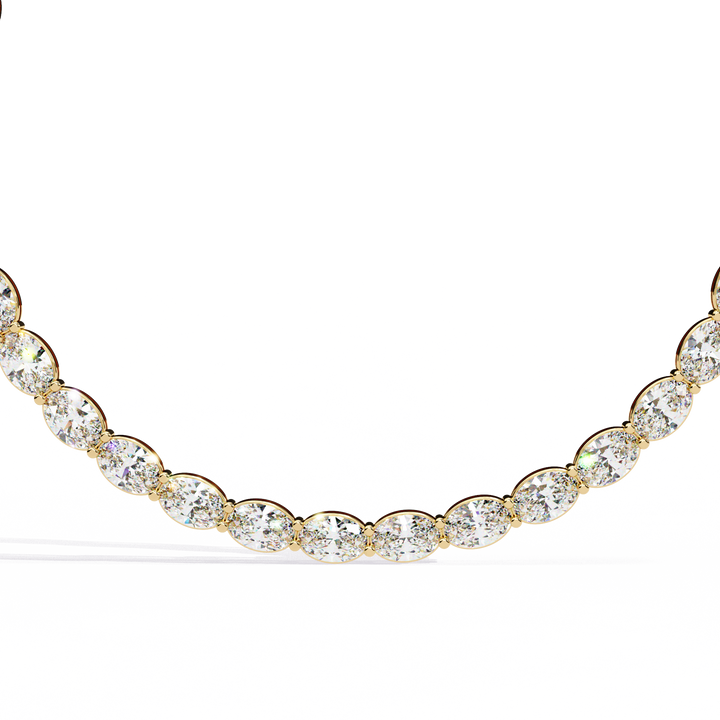Oval Cut Lab Grown Diamond Necklace