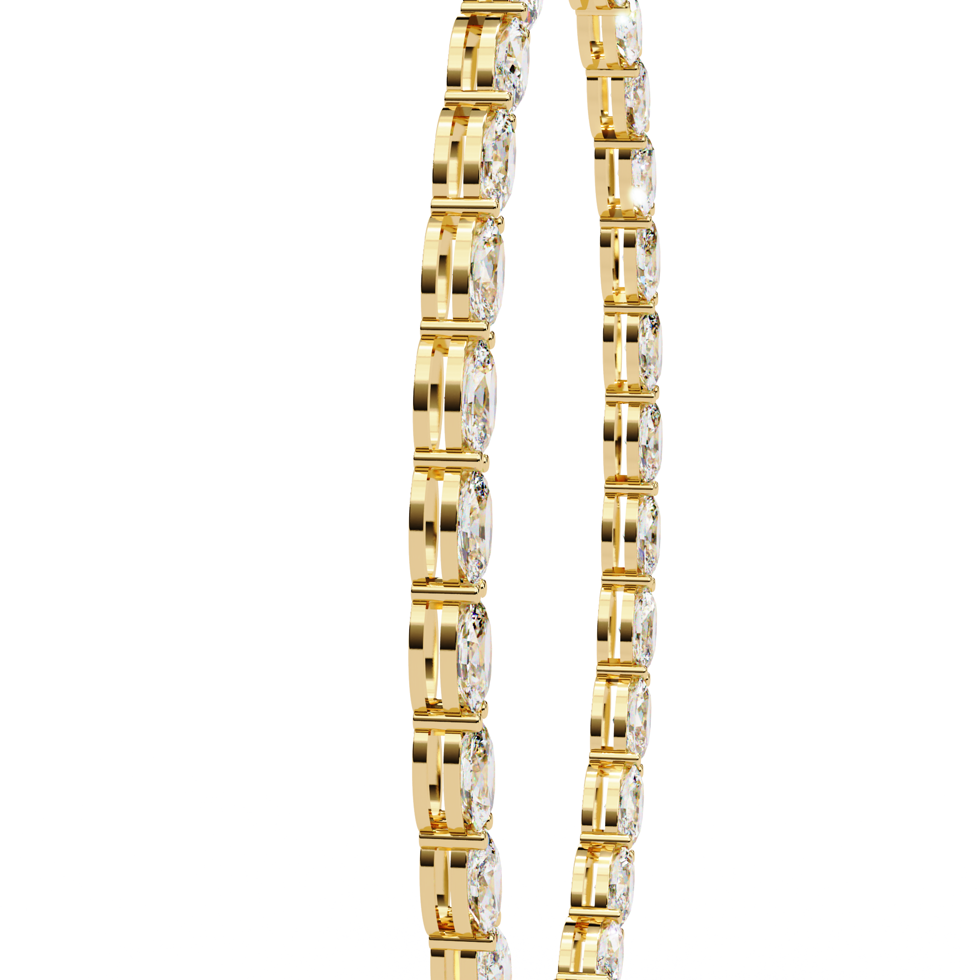 Oval Cut Lab Grown Diamond Necklace