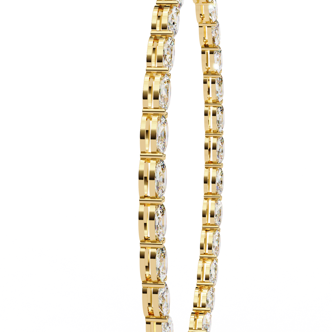 Oval Cut Lab Grown Diamond Necklace