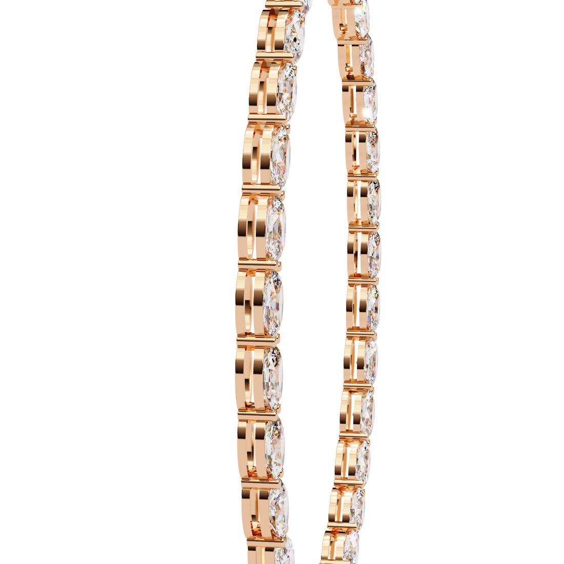 Oval Cut Lab Grown Diamond Necklace