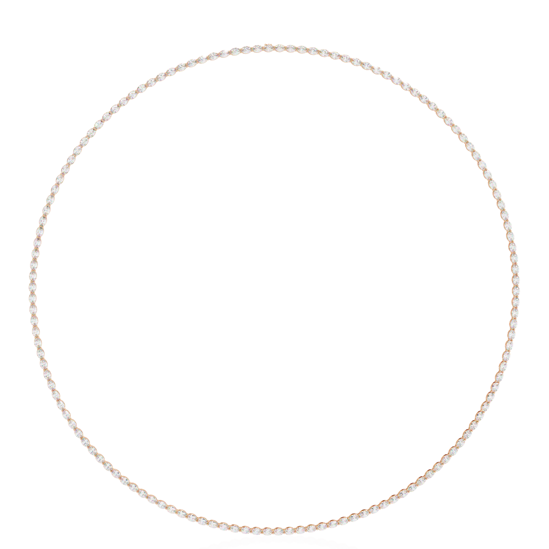 Oval Cut Lab Grown Diamond Necklace