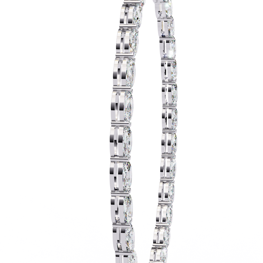 Oval Cut Lab Grown Diamond Necklace